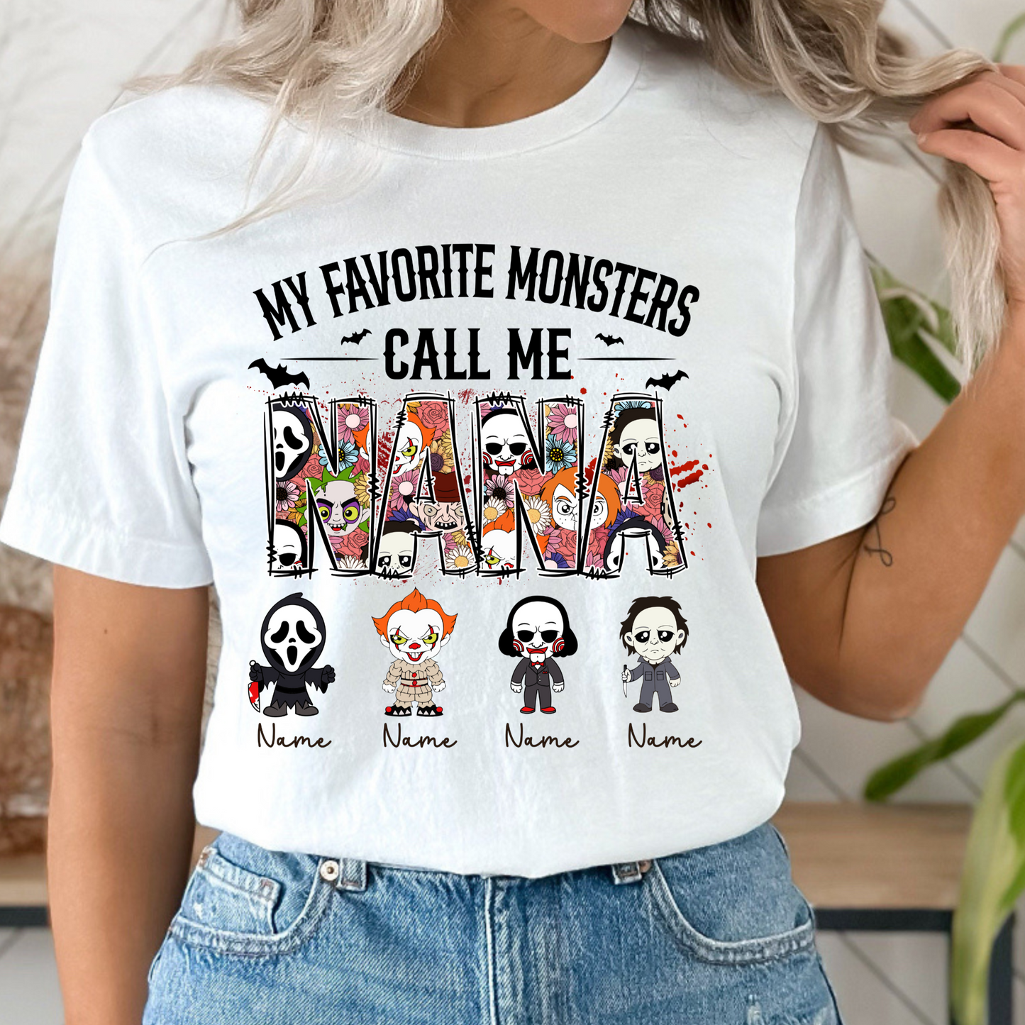 Custom My Favorite Monsters Call Me Nana Shirt