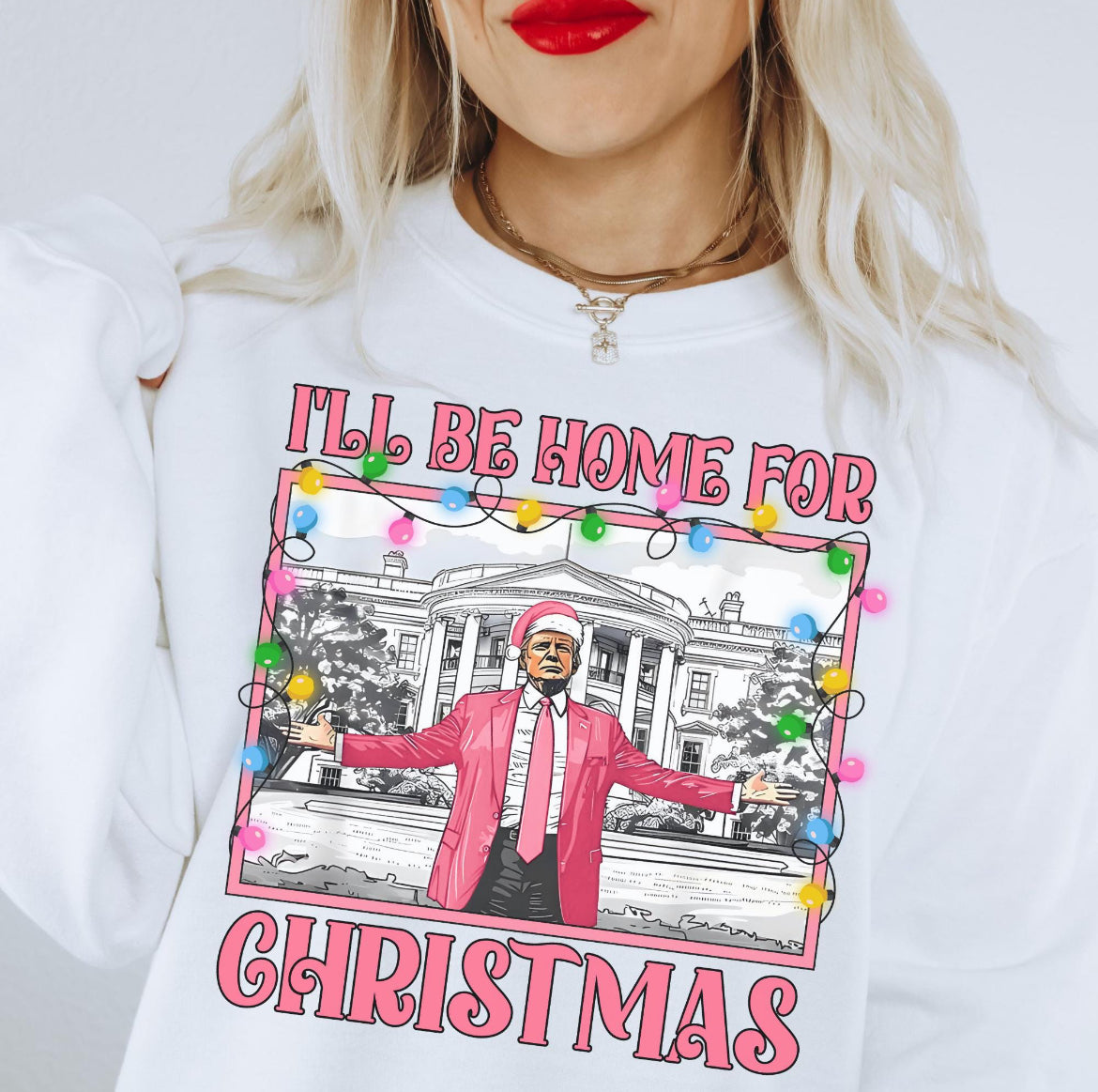 Trump I'll be home for Christmas sweatshirt