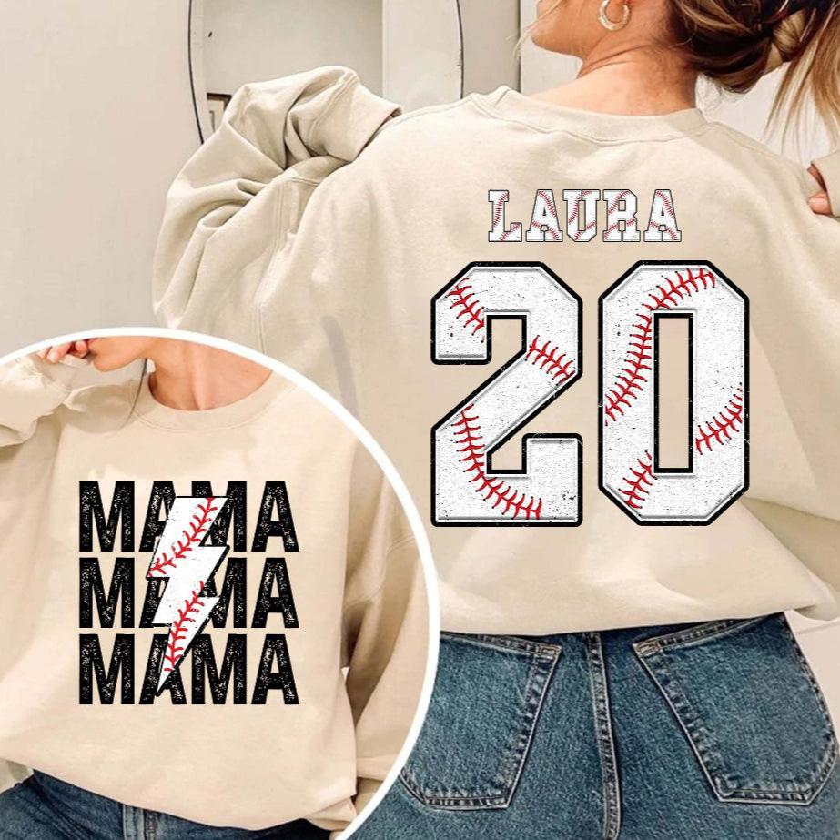 Custom Baseball Mama Sweatshirt