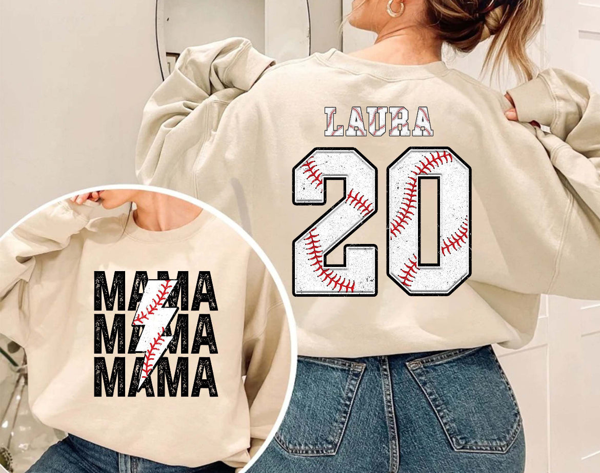 Custom Baseball Mama Sweatshirt