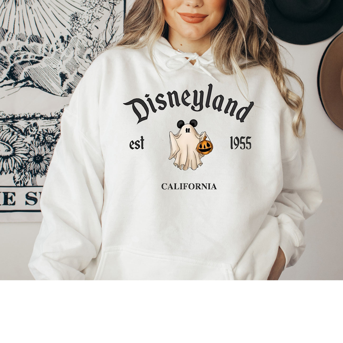 Ghost Mickey Hooded Sweatshirt